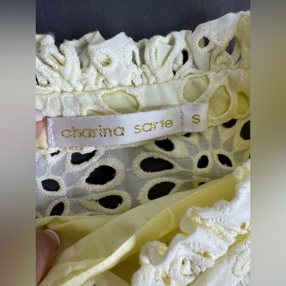 Charina Sarte Eyelet Mini Babydoll Dress - Picture 2 of 7